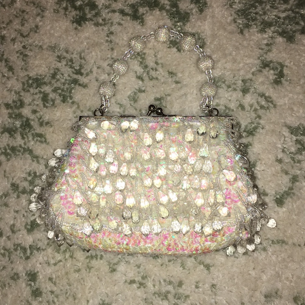 Vintage Marmi Sequined Party Clutch Bag Purse